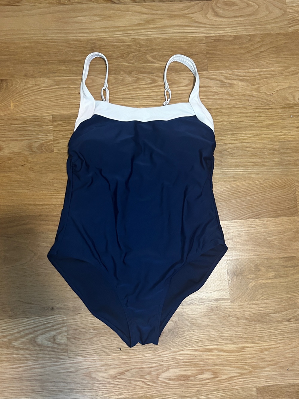 Shade & Shore Navy and White Classic One-Piece Swimsuit